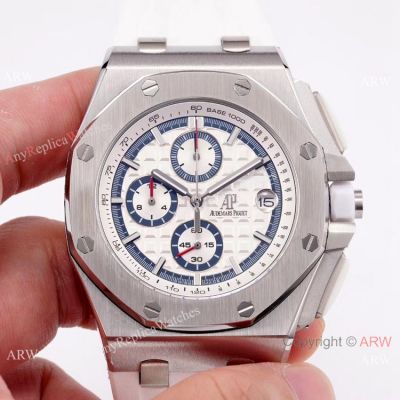 Audemars Piguet Royal Oak Offshore Chronograph White Dial w/ Black subdials 44mm watch Best Copy